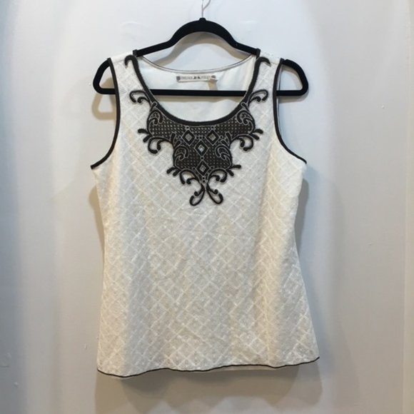 Chelsea & Violet Tops - Chelsea & Violet Structured Cream Tank